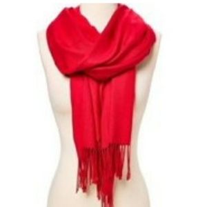 NEW Solid Red Pashmina Scarf for Women